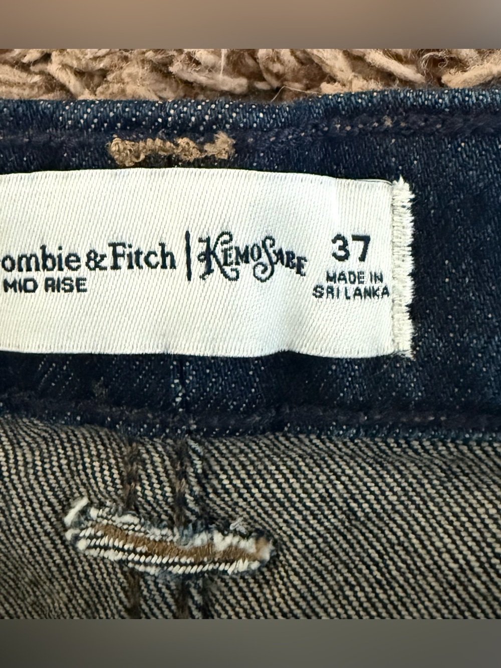Abercrombie x Kemo Sabe Curve Love Mixed Fabric Denim Mini Skirt 37 NWT - Picture 9 of 12